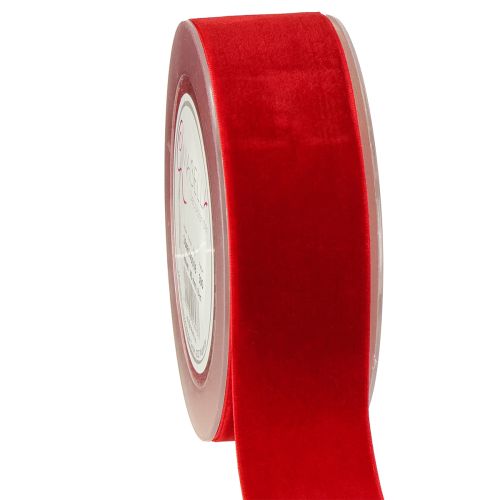 Samtband Geschenkband Dekoband Samt Rot 40mm 8m