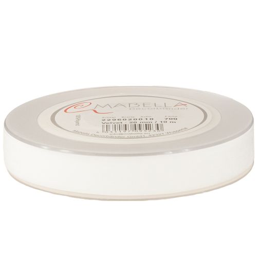 Artikel Samtband Geschenkband Dekoband Samt Weiß 20mm 10m