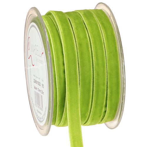 Samtband Hellgrün Dekoband Samt Grün 10mm 20m