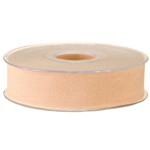 Artikel Samtband Lachs Schleifenband Dekoband Band 25mm 7m