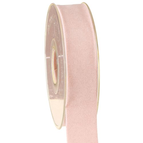 Floristik24 Samtband Rosa 25mm 7m