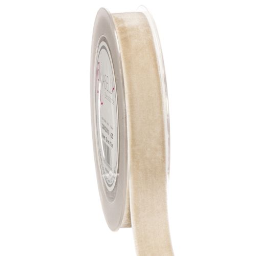Geschenkband Samtband Beige 20mm 10m für Dekoration und Verpackung