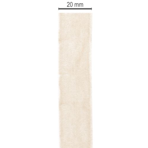 Geschenkband Samtband Beige 20mm 10m für Dekoration und Verpackung | Floristik24.at