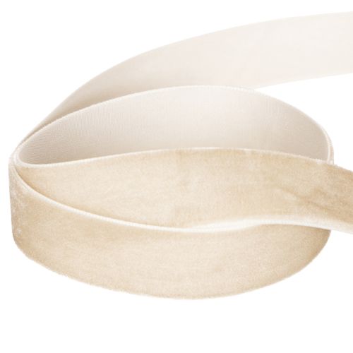 Geschenkband Samtband Beige 20mm 10m für Dekoration und Verpackung | Floristik24.at