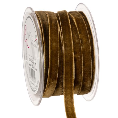Dekoband aus Samt in Braun, 10 mm x 20 m, für Innenbereich bestellen | Floristik24.at