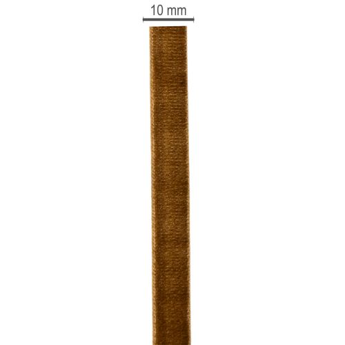 Dekoband aus Samt in Braun, 10 mm x 20 m, für Innenbereich | Floristik24.at