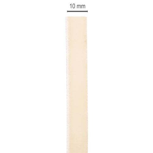 Samtband Creme 10mm x 20m aus Polyamid auf Rolle | Floristik24.at
