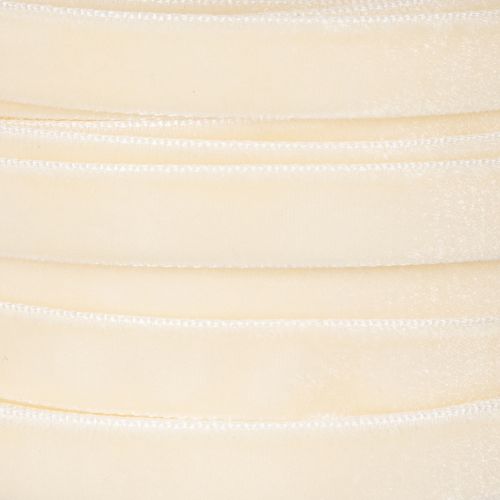 Samtband Creme 10mm x 20m aus Polyamid auf Rolle | Floristik24.at