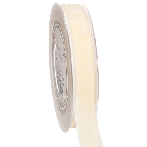 Geschenkband Samt creme 20mm x 10m für Dekoration und Floristik bestellen | Floristik24.at
