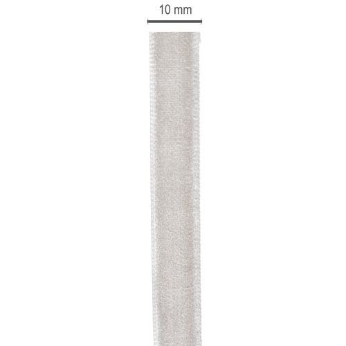 Samtband Grau 10mm 20m für Dekorationen und Bastelarbeiten | Floristik24.at