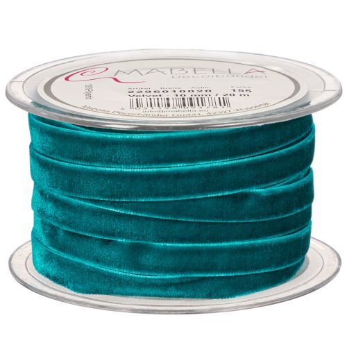 Samtband Petrol 10mm x 20m für Dekoration und Geschenkverpackung | Floristik24.at