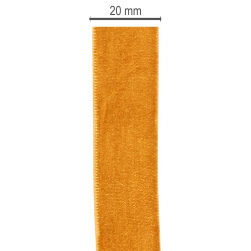 Samtband aus Polyamid 20mm x 10m Orangebraun für Dekoration und Verpackung | Floristik24.at