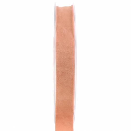 Floristik24 Samtband Lachs 15mm 7m