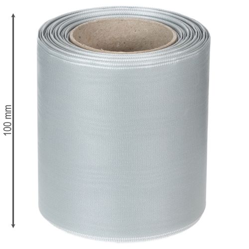 Satin Kranzband Silber 100mm x 25m für Trauer- und Gedenkkränze | Floristik24.at
