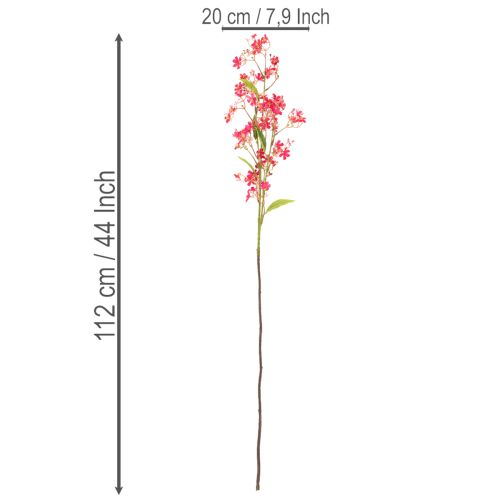 Künstlicher Blütenzweig Oncidium Orchidee 112cm Pink 3er Set | Floristik24.at
