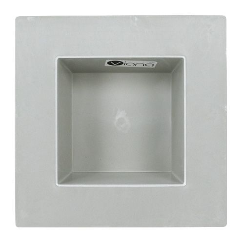 Floristik24 Schale eckig Grau 20cm x 20cm, 1St