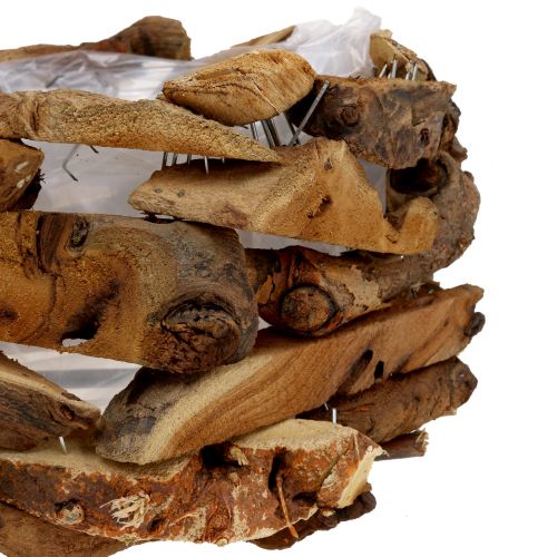 Floristik24 Schale Holzstücke Natur Ø28cm H16cm