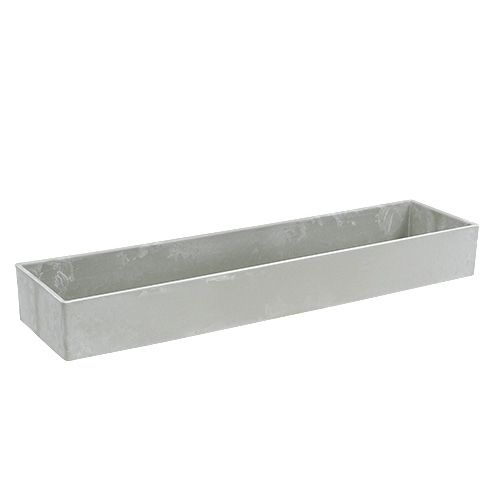 Schale eckig Grau 41,5cm x 10,5cm H5cm