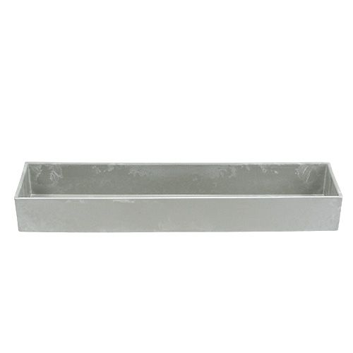 Artikel Schale eckig Grau 41,5cm x 10,5cm H5cm
