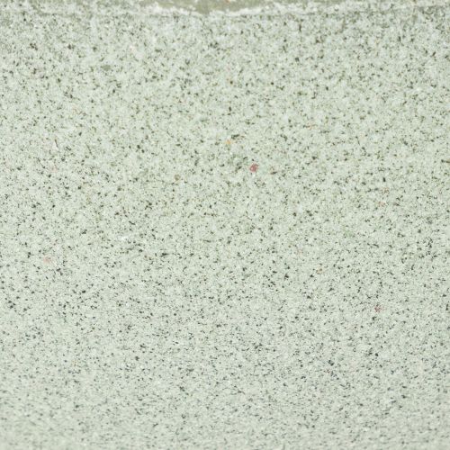 Dekoschale mit Standfuß für Pflanzen 25 cm, Metall, grau-grüne Granitoptik | Floristik24.at