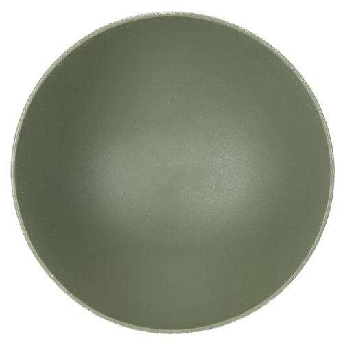 Dekoschale mit Standfuß für Pflanzen 25 cm, Metall, grau-grüne Granitoptik | Floristik24.at
