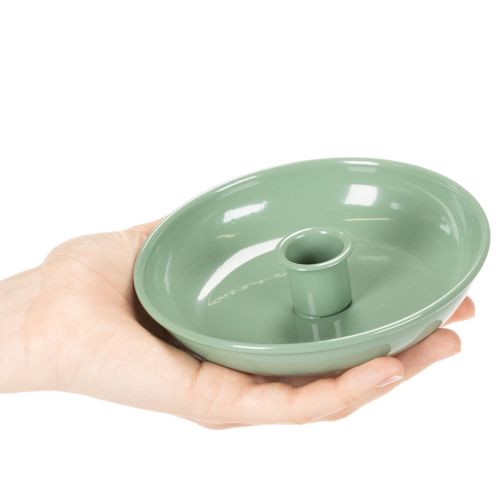 Kerzenständer aus Metall grün für Tafelkerzen 13cm | Floristik24.at