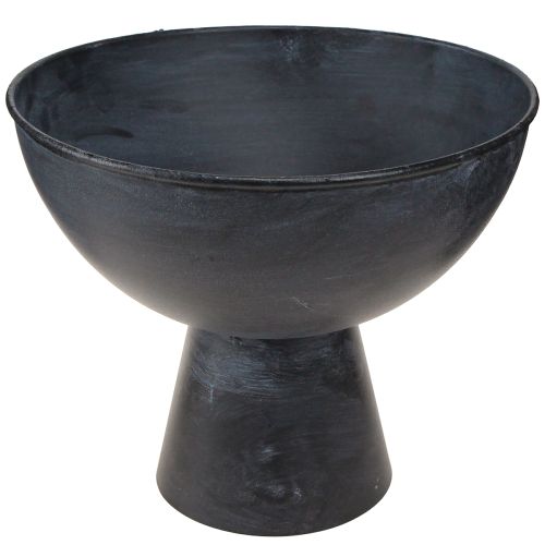 Artikel Schale mit Fuß Metall Pokalschale Anthrazit Ø26cm H21cm