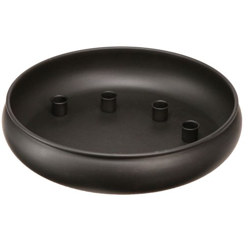 Floristik24 Schale mit Kerzenhalter Magnet Schwarz Ø33cm H7,5cm