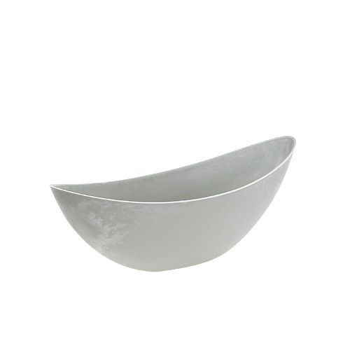 Floristik24 Schale oval Grau 39cm x 13cm H13cm, 1St