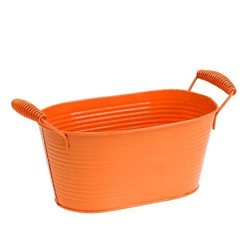 Floristik24 Schale oval Orange 20cm x 12cm H9cm