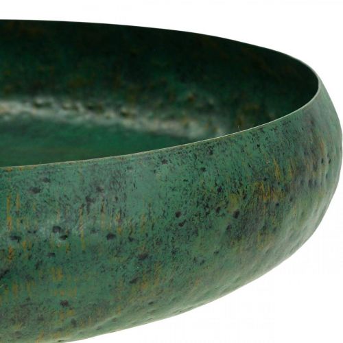 Dekoschale Grün Antik Deko Schale Metall Ø32cm H7cm