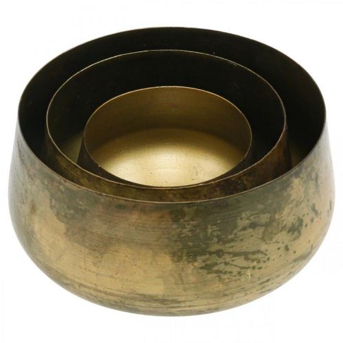 Artikel Dekoschale Messing Metallschale Ø20/16,5/12,5cm 3er-Set