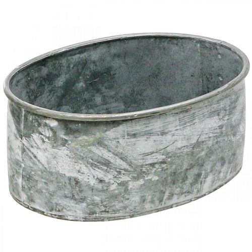 Dekoschale Metall Steckschale Oval Grau L22,5/19,5/16cm 3er-Set