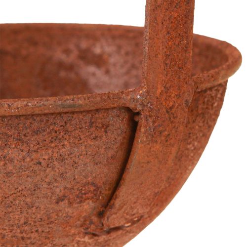 Floristik24 Schale zum Bepflanzen Deko Schöpfkelle Rost Ø12cm 3St