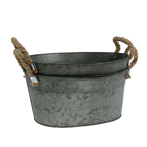 Floristik24 Schale Antik oval  28 x 17cm H12cm 2St