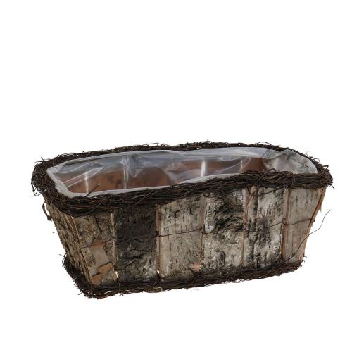 Floristik24 Pflanzkasten Pflanztopf Eckig Birke/Reben 28×14×11,5cm