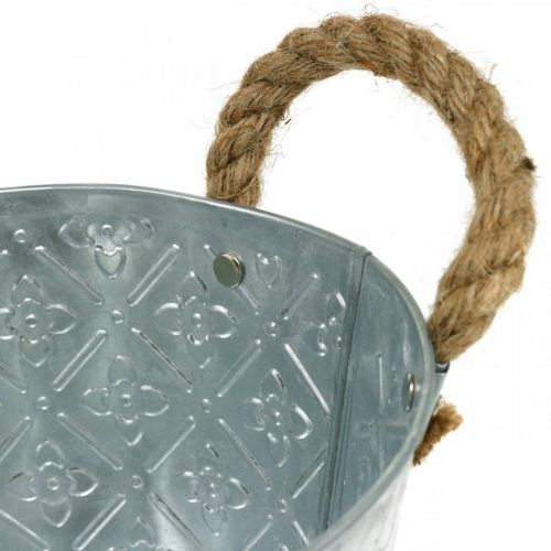 Floristik24 Pflanzgefäß mit Henkeln, Schale aus Metall, Blumenwanne L31cm