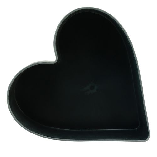 Artikel Schale Herz Plastik Dekoschale Anthrazit 24/21cm 2er-Set