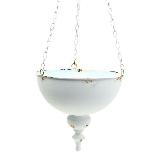Pflanzschale zum Hängen Weiß Ø26cm H23cm