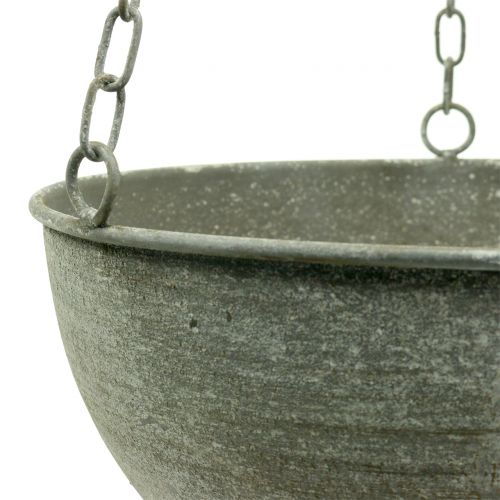 Floristik24 Pflanzschale zum Hängen Grau Ø26cm H23cm
