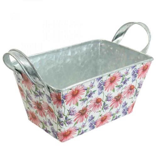 Artikel Jardiniere Frühling Blumenkasten Metall Deko 20×12,5×10cm