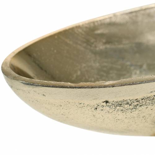 Floristik24 Schale oval mit Fuß Golden 20,5×8cm