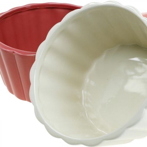 Floristik24 Pflanztopf Gugelhupf, Blumenschale Backform, Keramikdeko H8cm Ø15,5cm 3St