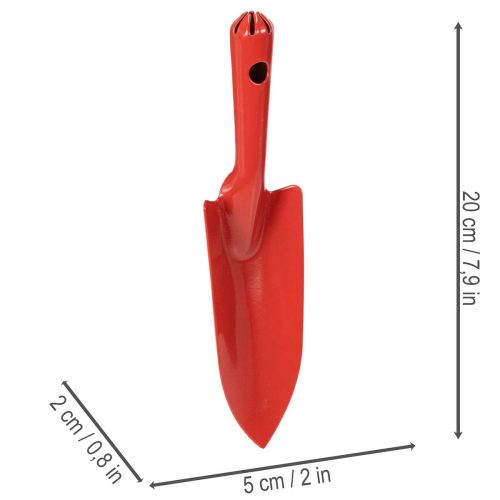 Blumenkelle aus Stahl, Pflanzschaufel, 20 cm, rot | Floristik24.at