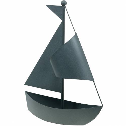 Floristik24 Segelboot zum Bepflanzen Metall 44cm × 34cm