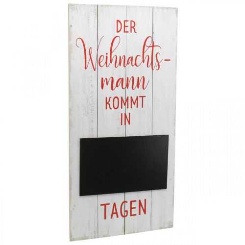 Artikel Dekoschild zum Hängen Weihnachtsmann Holzdeko Tafel 30×60cm