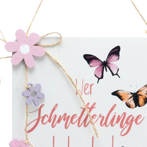 Floristik24 Deko Schild "Schmetterling" 24cm x 17cm 3St