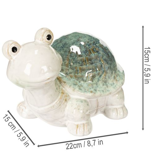 Artikel Schildkröte Keramikfigur als Blickfang im Wohnbereich dekorative Figur 22cm