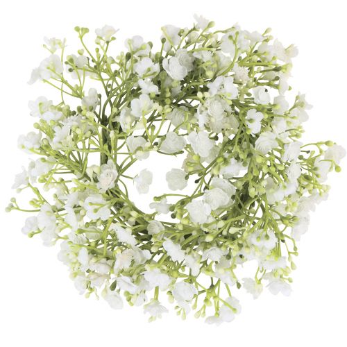 Floristik24 Schleierkraut Kranz Klein Blumenkranz Künstlich Ø18cm