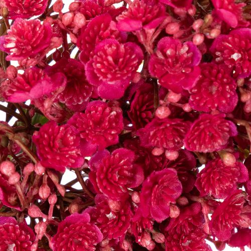 Blumenkranz aus künstlichem Schleierkraut, Pink-Rot, 30 cm, Innenraumdekoration | Floristik24.at